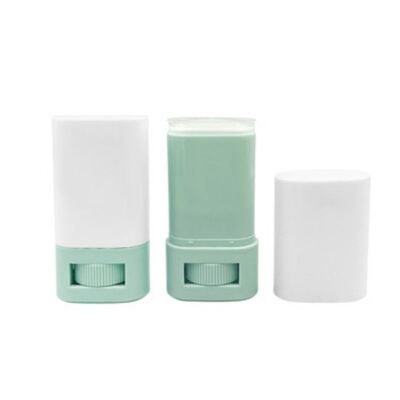 Plastic Square Twist up Deodorant Stick Tube Rectangular Empty Twist Container for Solid Perfume Body Balm Packaging