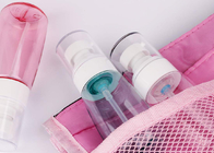 Blaue rosa kosmetische Plastikflaschen fertigten die Kapazität und die Farben besonders an