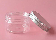 Plastik-HAUSTIER leere kosmetische Behälter-Gläser mit silbernem Aluminiumdeckel