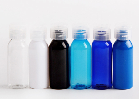 PET 30 ml Plastikflasche Transparente Kosmetikflasche mit schwarzer Kappe