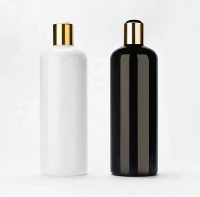 HAUSTIER fertigte Plastikshampoo-Flasche mit Goldschwarze weiße Disketten-Spitzenkappe besonders an