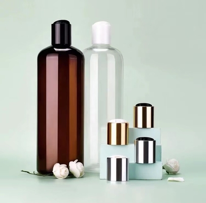 HAUSTIER fertigte Plastikshampoo-Flasche mit Goldschwarze weiße Disketten-Spitzenkappe besonders an