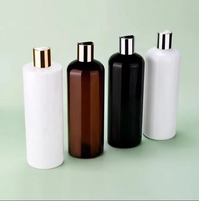 HAUSTIER fertigte Plastikshampoo-Flasche mit Goldschwarze weiße Disketten-Spitzenkappe besonders an