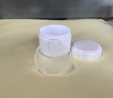Hautpflege-Creme-kosmetisches Plastikglas 100g mit Überwurfmutter