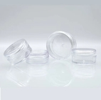 Transparenter kosmetischer Plastikcremetiegel mit Überwurfmutter