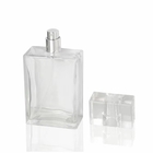 Parfümflasche-Pumpen-Sprüher des transparenten Quadrat-100ml Glas