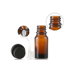Leere Amber Cosmetic Essential Oil Glass-Flasche mit Besetzer-offensichtlicher Kappe