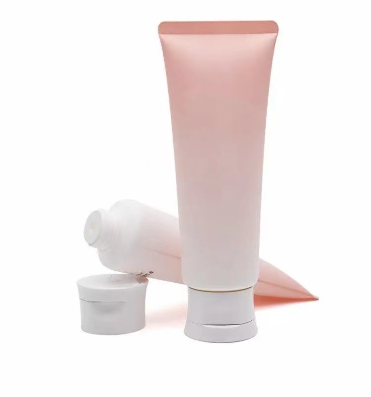 Leere kosmetische transparente Kunststoffrohr-Flip Top Cap Face Wash-Creme-weiches Rohr