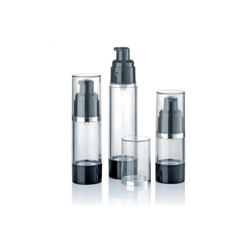 Maßgeschneiderte 15ml 30ml 50ml Kunststoff Airless Pump Vakuum Kosmetikflasche Auslaufsichere Kontrollierte Abgabe Creme Lotion Verpackung