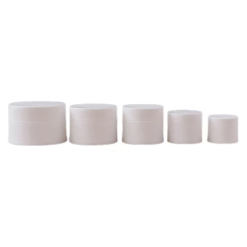 30 ml 50 ml 100 ml Bernstein schwarz Pp Plastik-Kosmetikcreme-Glas mit weißem schwarzem Deckel
