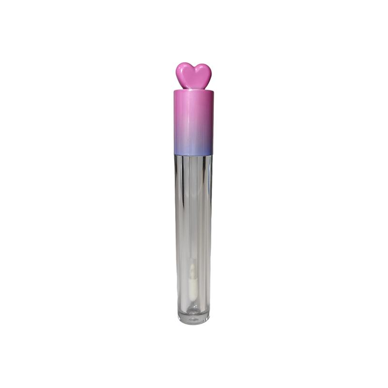 Lipgloss-Tuben mit Applikator, rund, individuelles Logo, Lipgloss-Tuben, Verpackung, leer, 6 ml, transparent