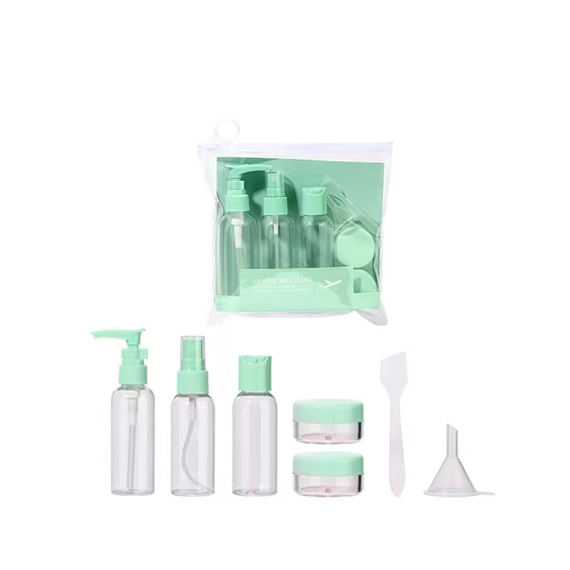 Reiseflaschen-Set Tragbare wieder auffüllbare Kunststoff-Shampoo Hautpflege Spray Lotion Reisekosmetik