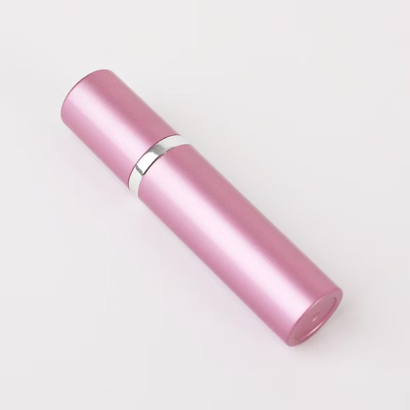 Luxuriöser pinker Aluminium-tragbarer Parfümzerstäuber mit Metallring