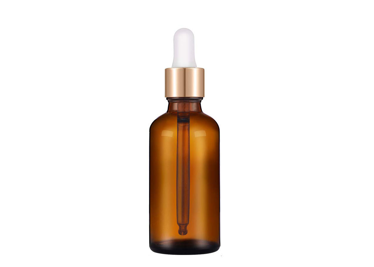 Goldene Kappen-leere Glasflaschen für Körperpflege-Gebrauch der ätherischen Öle