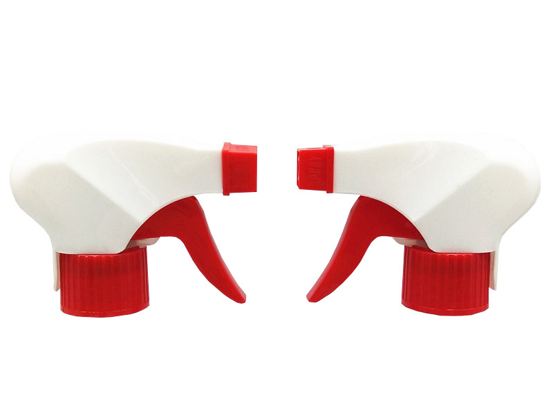 Dauerhafte Triggerspray-Köpfe weiß und roter runder schäumender Triggersprüher