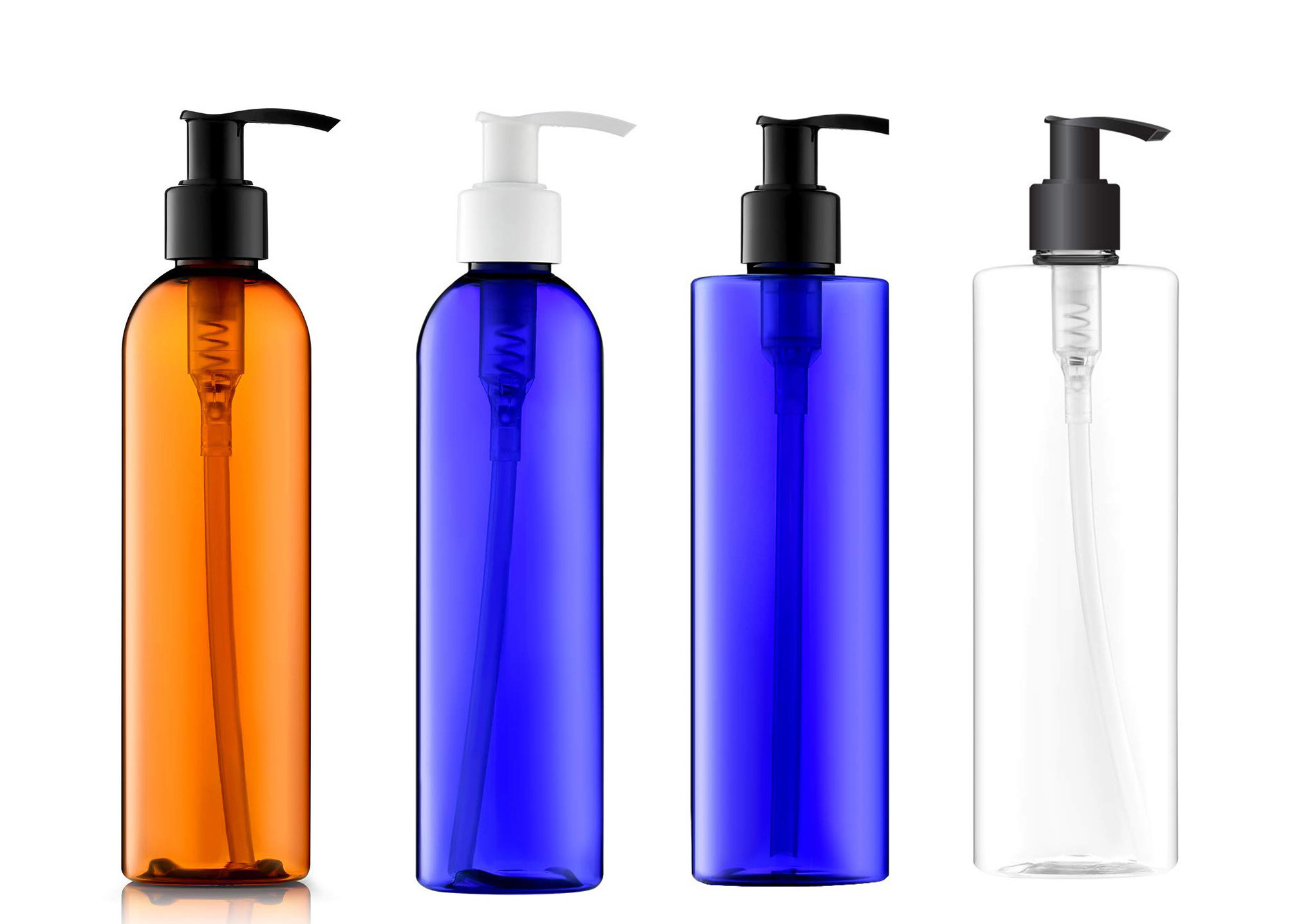 Blaue orange kosmetische Flaschen-nicht Fleck-Lotions-PlastikPumpflasche
