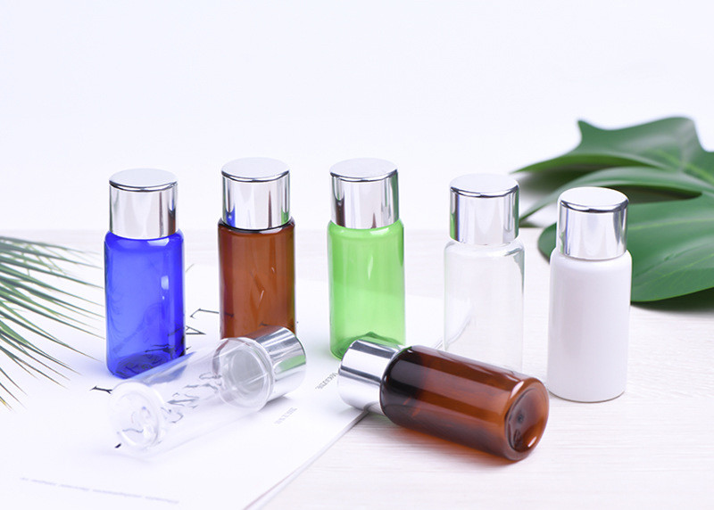 15ML geben kosmetische Plastikflaschen, BPA leere HAUSTIER Flasche mit Aluminiumdeckel frei