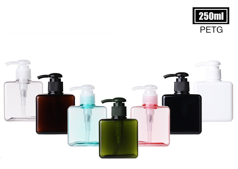 Sieben Wahl-kosmetische Lotions-Flaschen, PETG-materielle Plastikpumpflasche 250ml