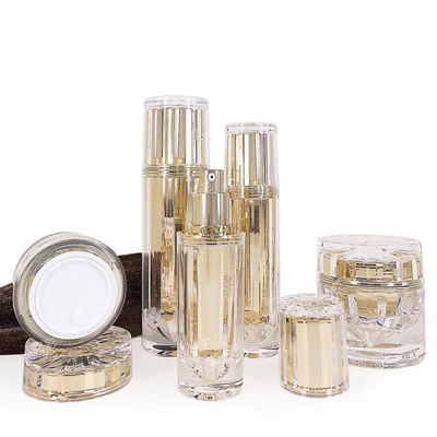 Diamantförmiges Acrylcreme-Glas Plastikflasche Schraubkappe Augencreme-Flasche