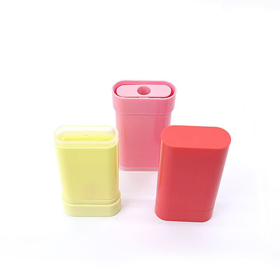 Leere, ovale Deodorantflasche aus Kunststoff, Top-Filling, Körperpflege