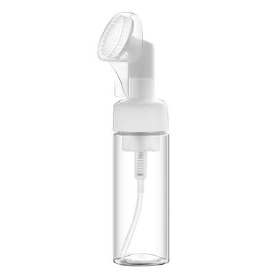 100 ml Kosmetik-Silikon-Bürste Schaumpumpe Flasche Wiederverwendbarer Kunststoff-Dispenser für Gesichtsreiniger Seifepumpe Dispenser Schaumflasche