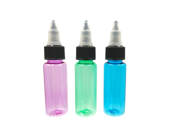 Multi Farbplastikpressungs-Tropfflasche-purpurrotes Grün mit Spitzen-Abdeckung
